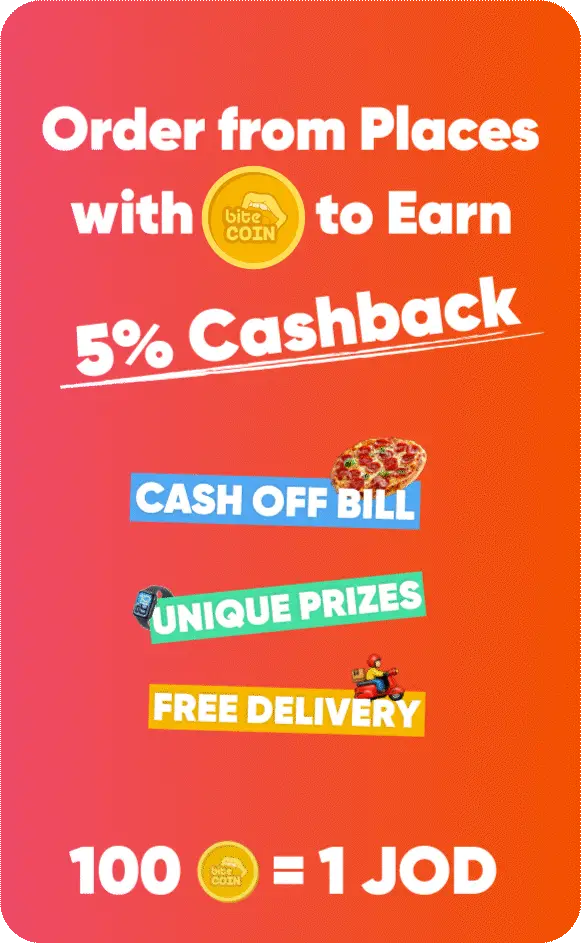 biteCOIN loyalty program – earn cashback on every order in Amman